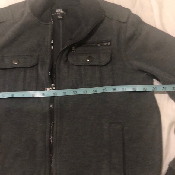 Rock & Republic zippered dark grey zippered jacket - Picture 4 of 9